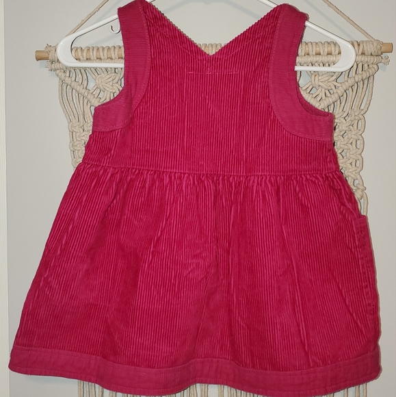Vintage 90s Hush Puppies Corduroy Toddler Dress in Fushia Pink 4T - Picture 3 of 4